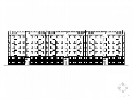 6层砌体结构安置楼建筑CAD施工图纸 - 2