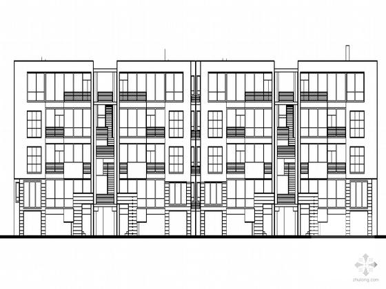 4层单元住宅楼建筑施工CAD图纸(通风架空层没计入层数) - 5