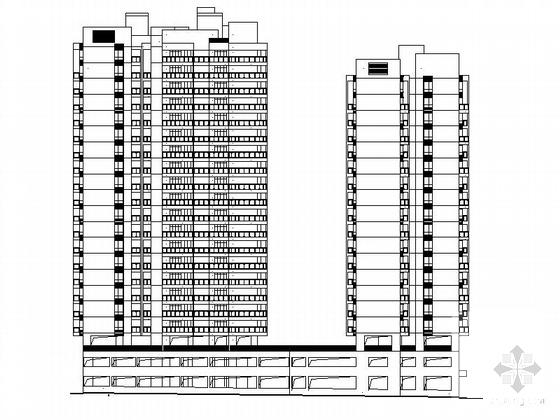 现代风格17层住宅楼建筑CAD施工图纸 - 1