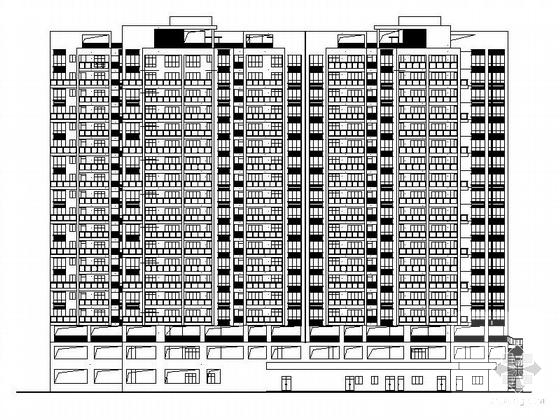 现代风格17层住宅楼建筑CAD施工图纸 - 4