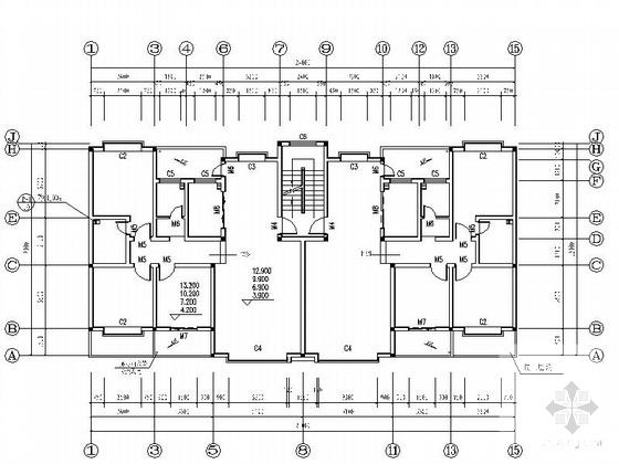 6层底商板式住宅楼建筑扩初CAD图纸 - 3