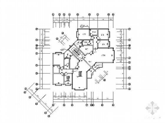 6层底商拐角处住宅楼建筑CAD图纸（初设图纸） - 4