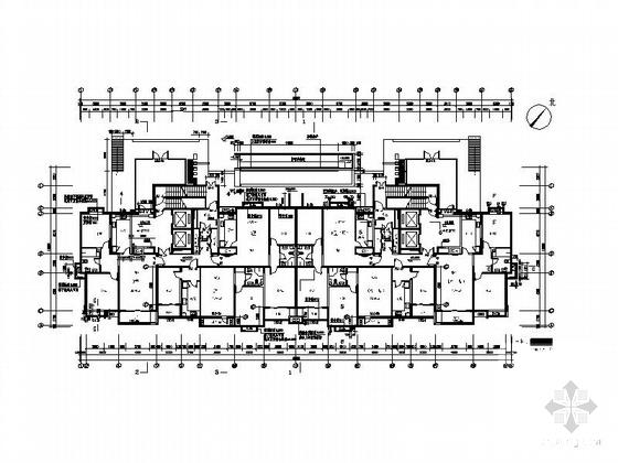 金海湾22层一梯三户住宅楼建筑施工CAD图纸 - 2