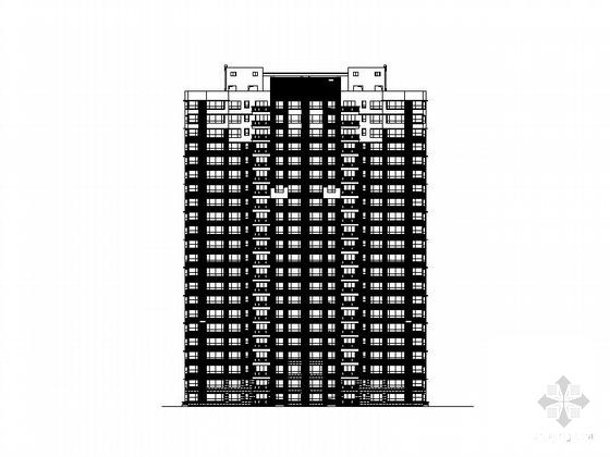 金海湾22层一梯三户住宅楼建筑施工CAD图纸 - 3