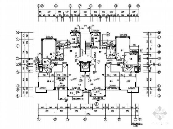 中海风格8层板式住宅楼建筑施工CAD图纸 - 4