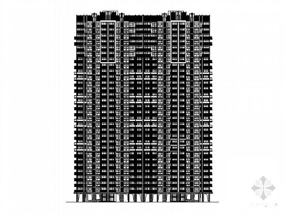 上城2号楼25372平米30层塔式住宅楼建筑施工CAD图纸（一梯四户） - 1