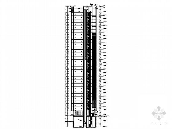 上城2号楼25372平米30层塔式住宅楼建筑施工CAD图纸（一梯四户） - 3