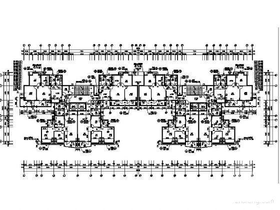 上城2号楼25372平米30层塔式住宅楼建筑施工CAD图纸（一梯四户） - 4