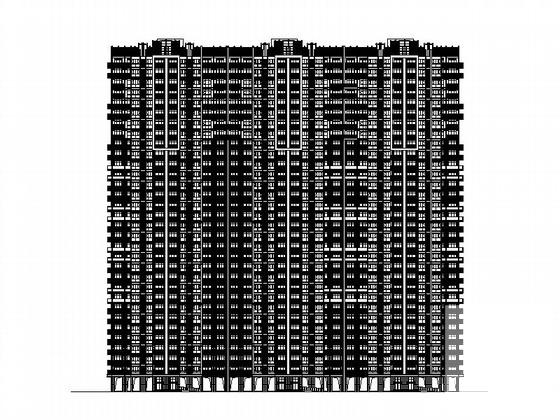 上城1号楼32层塔式住宅楼建筑施工CAD图纸（一梯四户） - 4