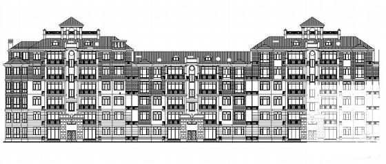 楼盘现代6层洋房建筑施工CAD图纸（欧式风格） - 1