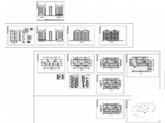 6层住宅建筑施工CAD图纸-1号、4号楼 - 3