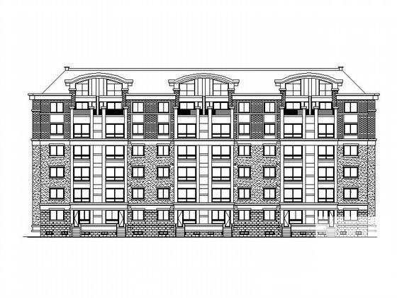 6层一梯二住宅楼、车库建筑施工CAD图纸 - 5