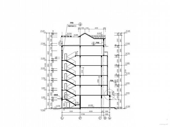 欧陆风格沿街底商6层住宅楼建筑施工CAD图纸（砌体结构） - 4