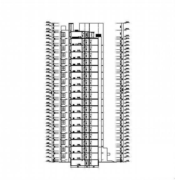 联合大学城职工18层住宅楼建筑施工CAD图纸 - 1