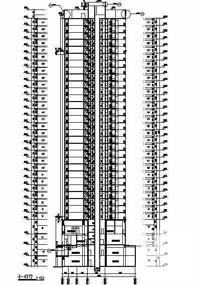 化工厂旧城改造工程2、3、4号楼建筑施工CAD图纸（4层） - 4