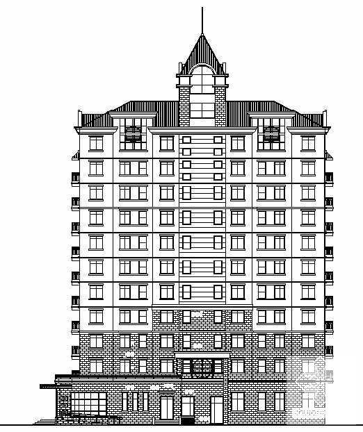 框支剪力墙11层住宅楼建筑施工CAD图纸 - 3