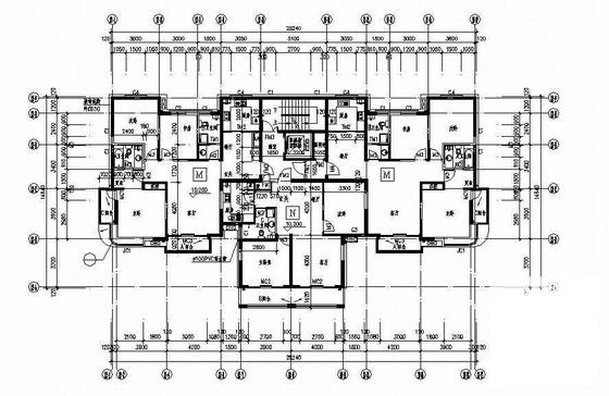 框支剪力墙11层住宅楼建筑施工CAD图纸 - 4