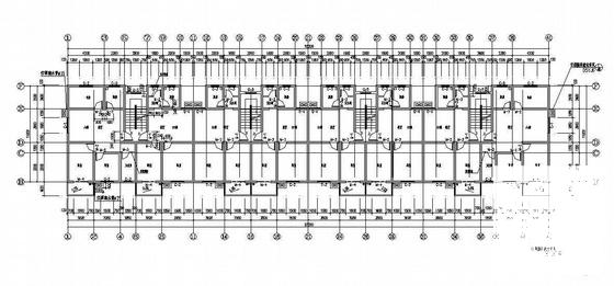 6层底商住宅楼建筑施工CAD图纸 - 2