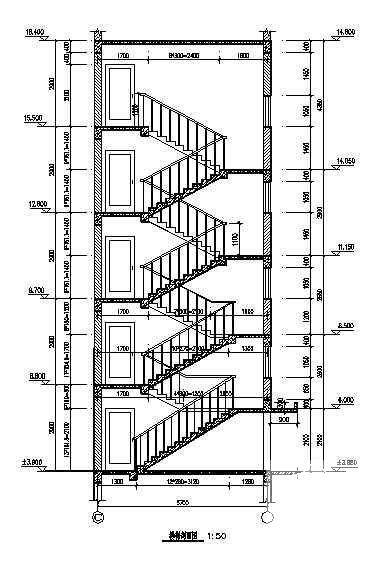 6层底商住宅楼建筑施工CAD图纸 - 3