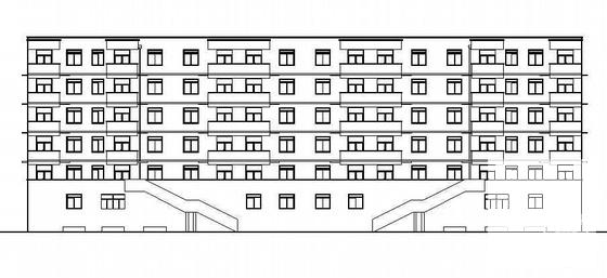 6层底商住宅楼建筑施工CAD图纸 - 4