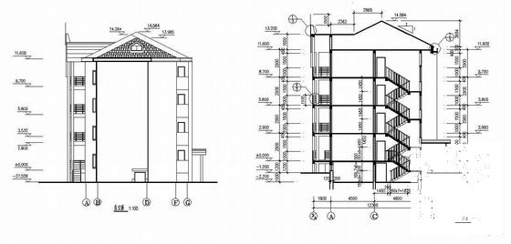 新加坡花园4层住宅楼建筑施工CAD图纸 - 1