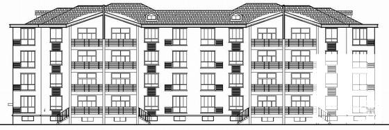 新加坡花园4层住宅楼建筑施工CAD图纸 - 3