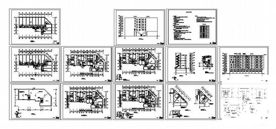 6层砖混住宅楼建筑施工CAD图纸 - 2