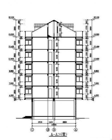 比较实用的多层商住楼的建筑施工CAD图纸 - 1