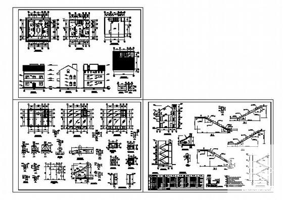 经典实用的2层小型住宅楼建筑结构CAD施工图纸 - 2