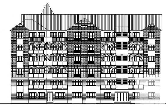 比较受欢迎的6层公寓住宅楼建筑CAD图纸 - 3