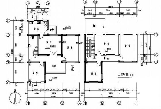 农村节能住宅建筑方案设计CAD图纸 - 1