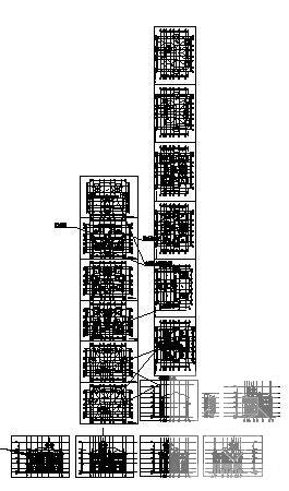 详细的3层别墅建筑设计CAD图纸 - 2