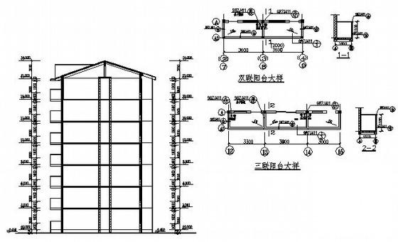 新村小区7层住宅楼建筑CAD施工图纸 - 3