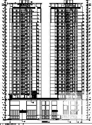 框架剪力墙结构31层商住楼建筑设计CAD施工图纸 - 1