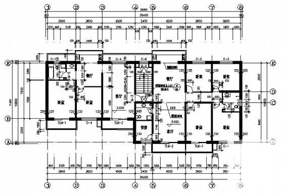 施工图纸住宅小区8号车库及住宅楼建筑施工CAD图纸 - 3