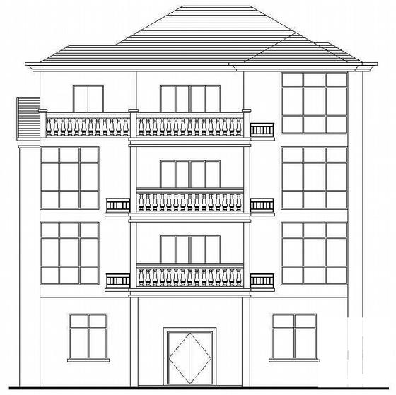 新农村4层别墅建筑CAD施工图纸 - 4