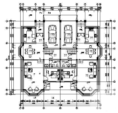 2层双拼联排别墅建筑设计图纸（L2对称设计） - 2