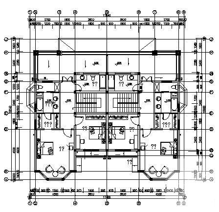 2层双拼联排别墅建筑设计图纸（L2对称设计） - 4