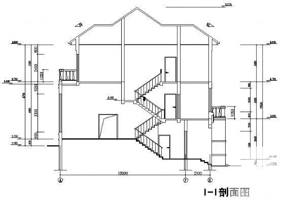 3层双拼联排别墅建筑设计CAD图纸（L3对称设计） - 1