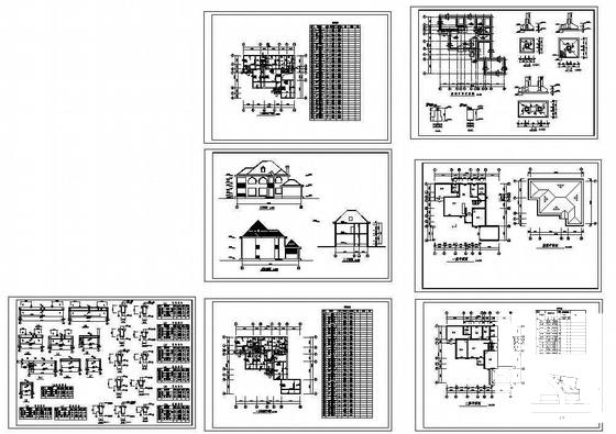 比较高档的2层别墅建筑结构CAD施工图纸 - 1