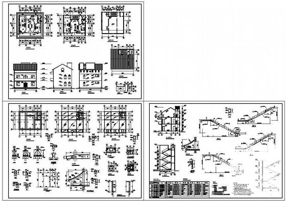 3层小康农居建筑结构CAD施工图纸 - 2