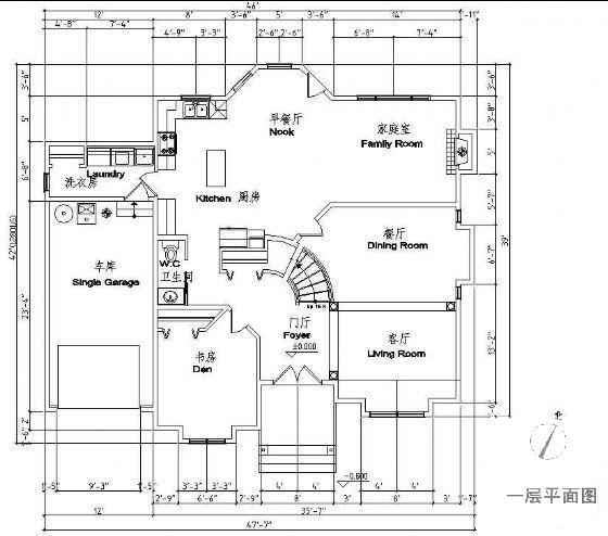 经典大方的2层欧式别墅建筑CAD图纸 - 4