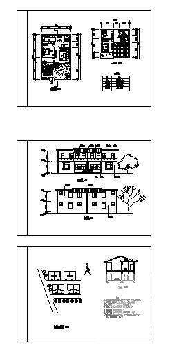 新农村2层住宅楼建筑方案设计CAD图纸 - 1