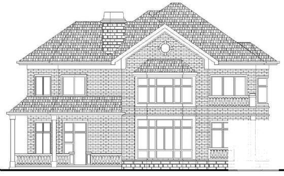 2层欧式别墅建筑设计CAD图纸（B1户型） - 4
