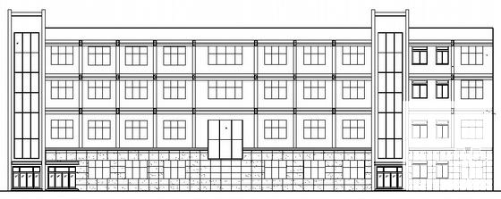 比较精美的4层宿舍楼建筑CAD施工图纸 - 1