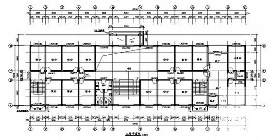 比较精美的4层宿舍楼建筑CAD施工图纸 - 2