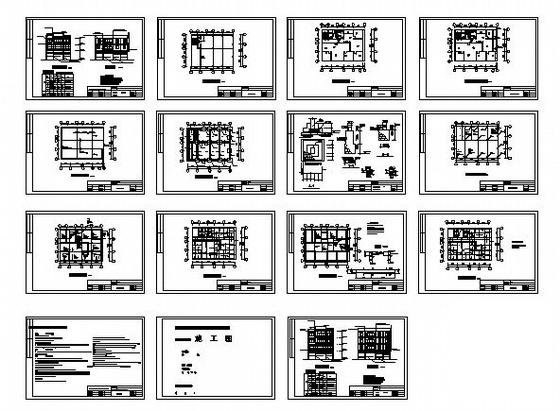 私人住宅楼建筑CAD施工图纸(1层2户) - 1