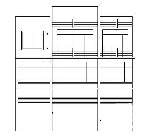 私人住宅楼建筑CAD施工图纸(1层2户) - 2