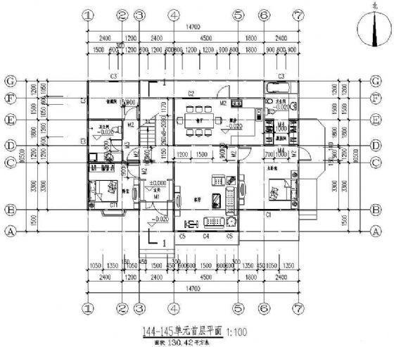 2层节能别墅建筑CAD图纸 - 4