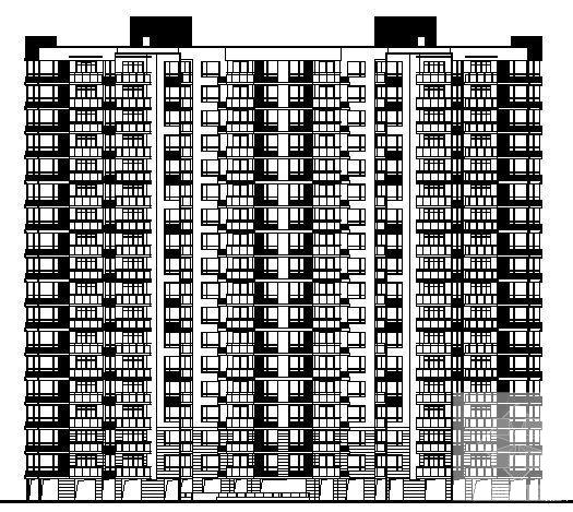 18层住宅楼建筑CAD图纸 - 1
